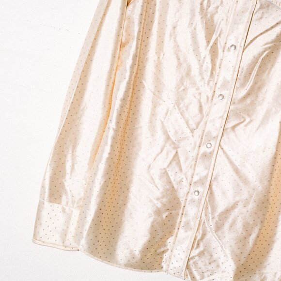 Vintage Champagne Larry Mahan Cowboy Collection Western Shirt w/ Pearl Snaps - Picture 5 of 7
